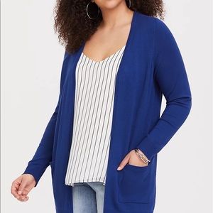 Torrid blue knit cardigan